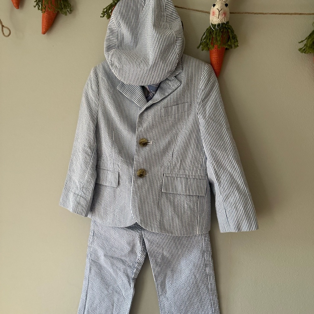 Janie and Jack Blue Striped Formal Suit for Kids